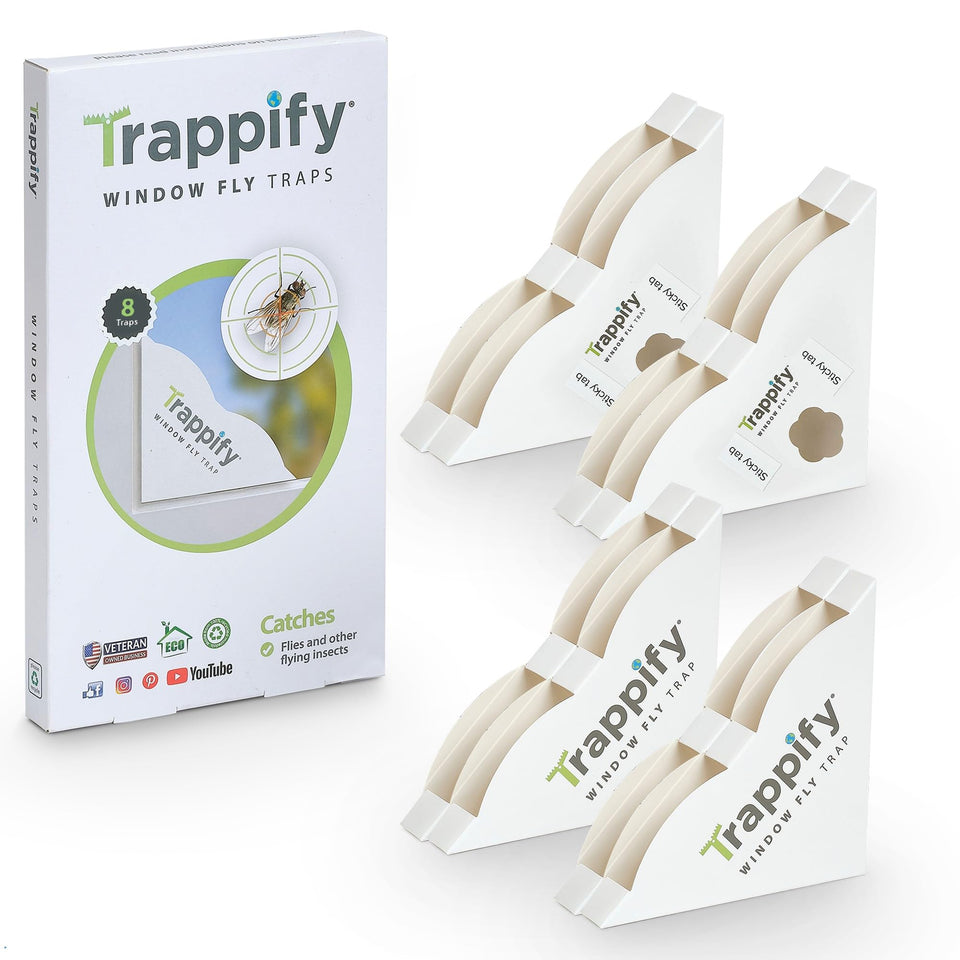Trappify Window Fly Trap indoor setup shows quick deployment on a clean window.