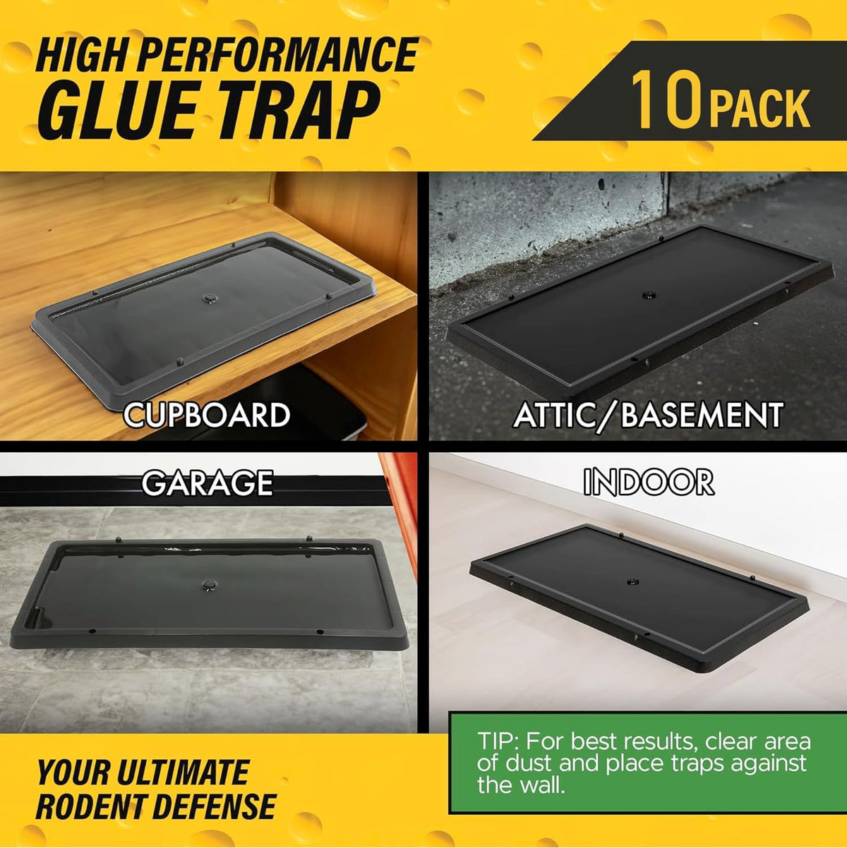 TRATPER Glue Traps allow simple disposal after capture.