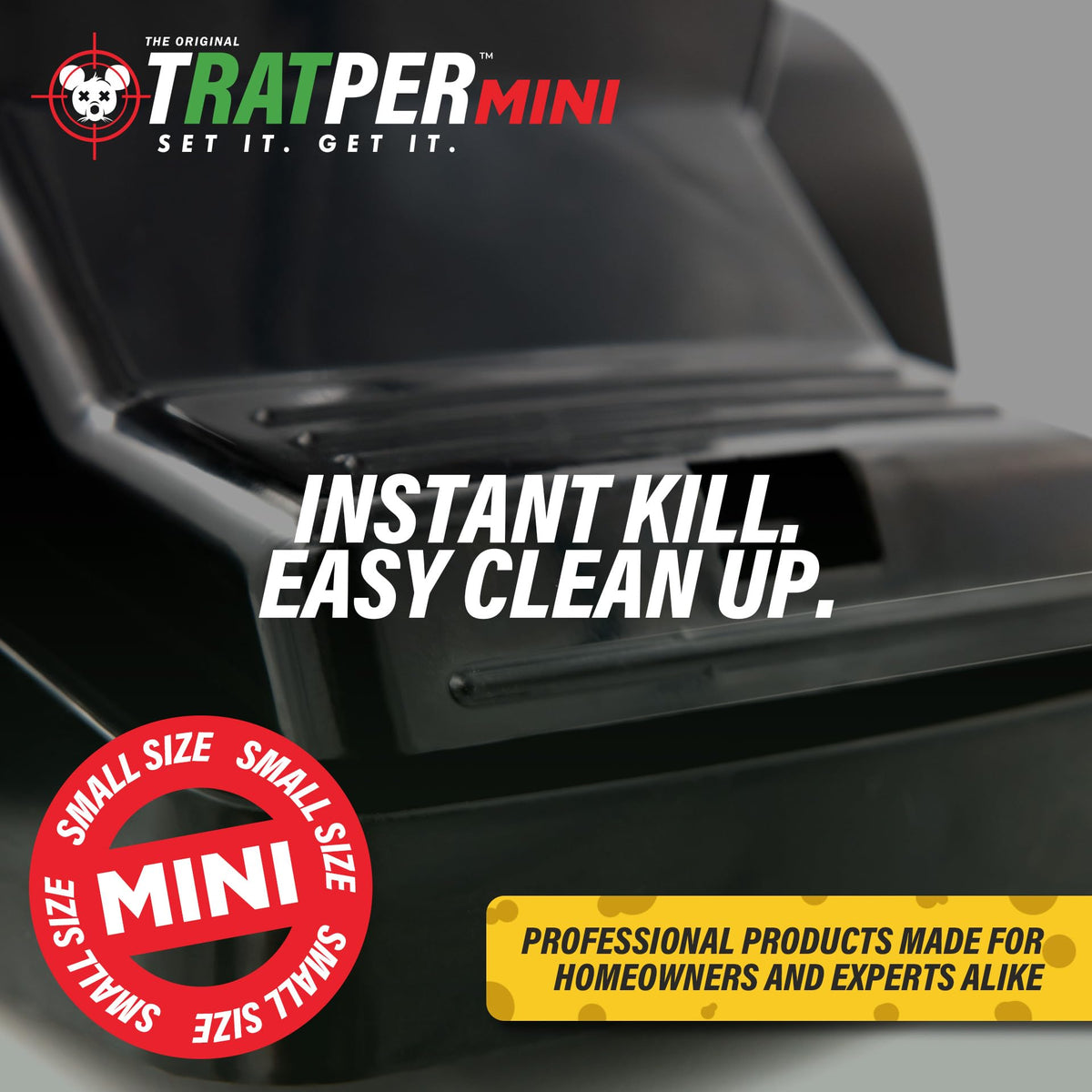 TRATPER mouse tunnel trap in kitchen area shows discreet placement
