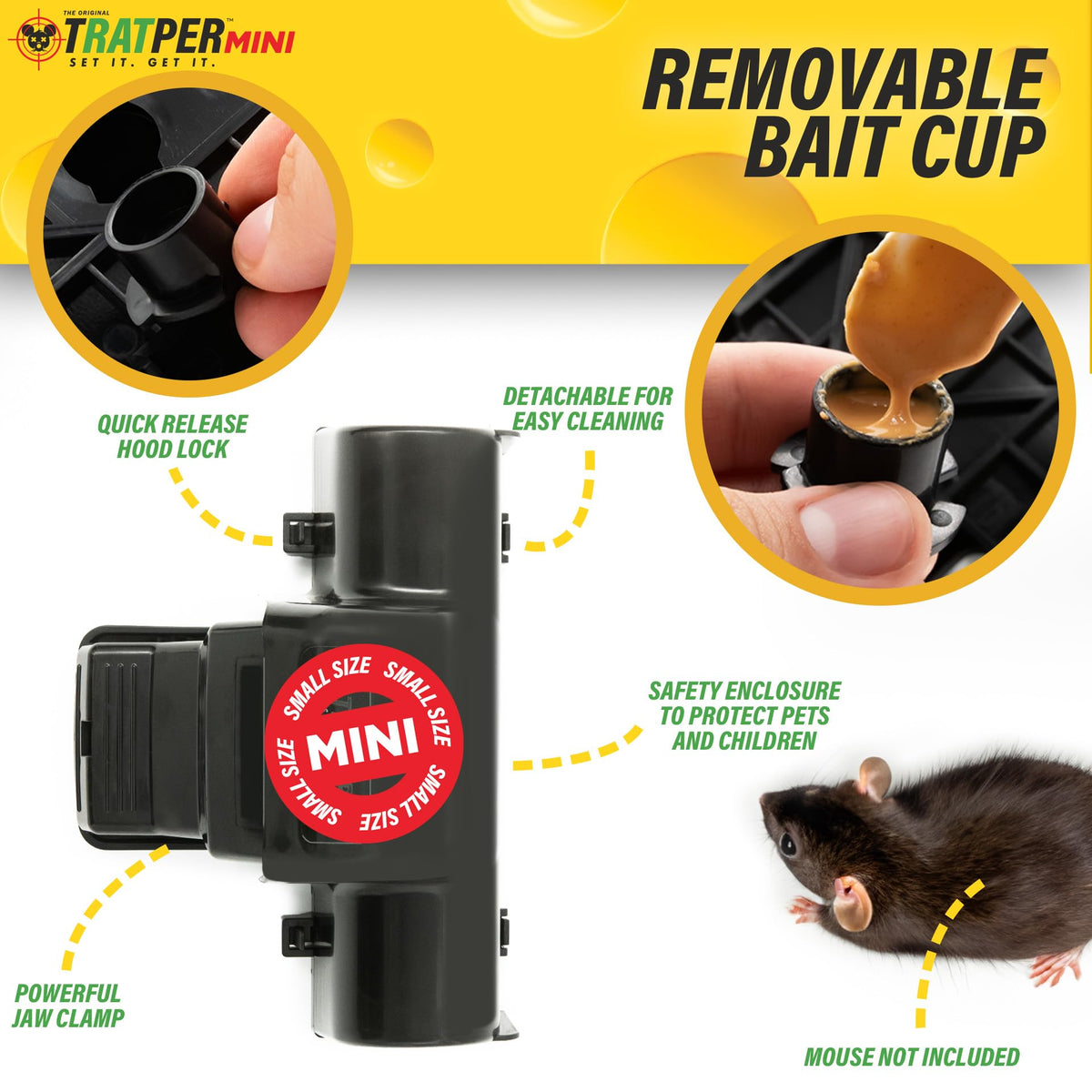TRATPER mouse tunnel trap with bait demonstrates easy setup and effective targeting