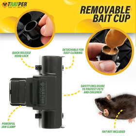 TRATPER trap features a responsive lock chamber for quick capture.