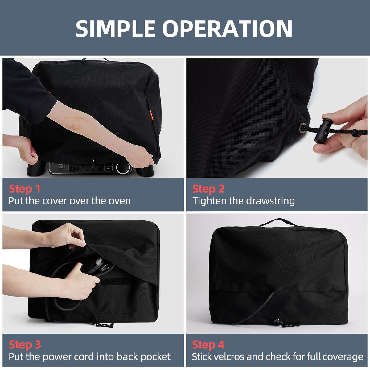 Travelit Ninja MO201 cover top handle enables easy installation
