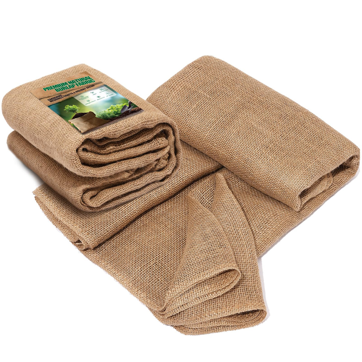 TravLand burlap aisle runner for rustic weddings with natural texture and boho charm.
