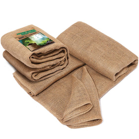 TravLand burlap aisle runner for rustic weddings with natural texture and boho charm.
