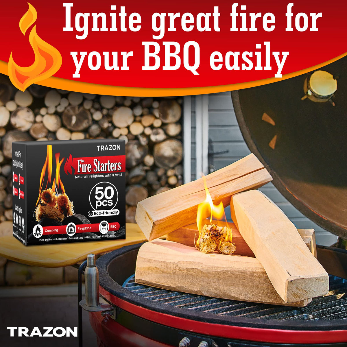 Trazon multi-use fire starter supports indoor, outdoor, and travel fires