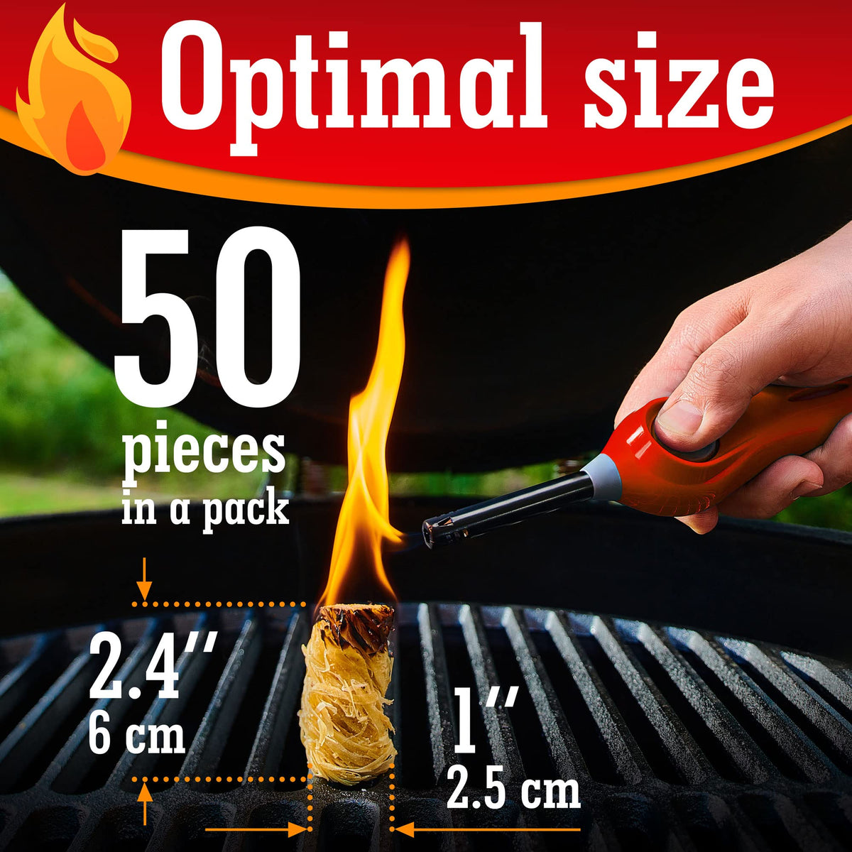 Trazon wood shavings wax fire starter demonstrates odorless ignition for BBQs and fireplaces