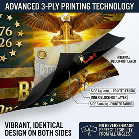 Trealop 3x5-foot outdoor banner size detail suitable for lawn or storefront display.