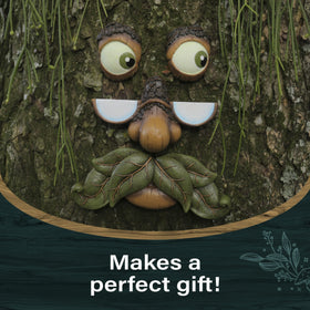 Tree Poetry easy-install tree face with keyhole slot.