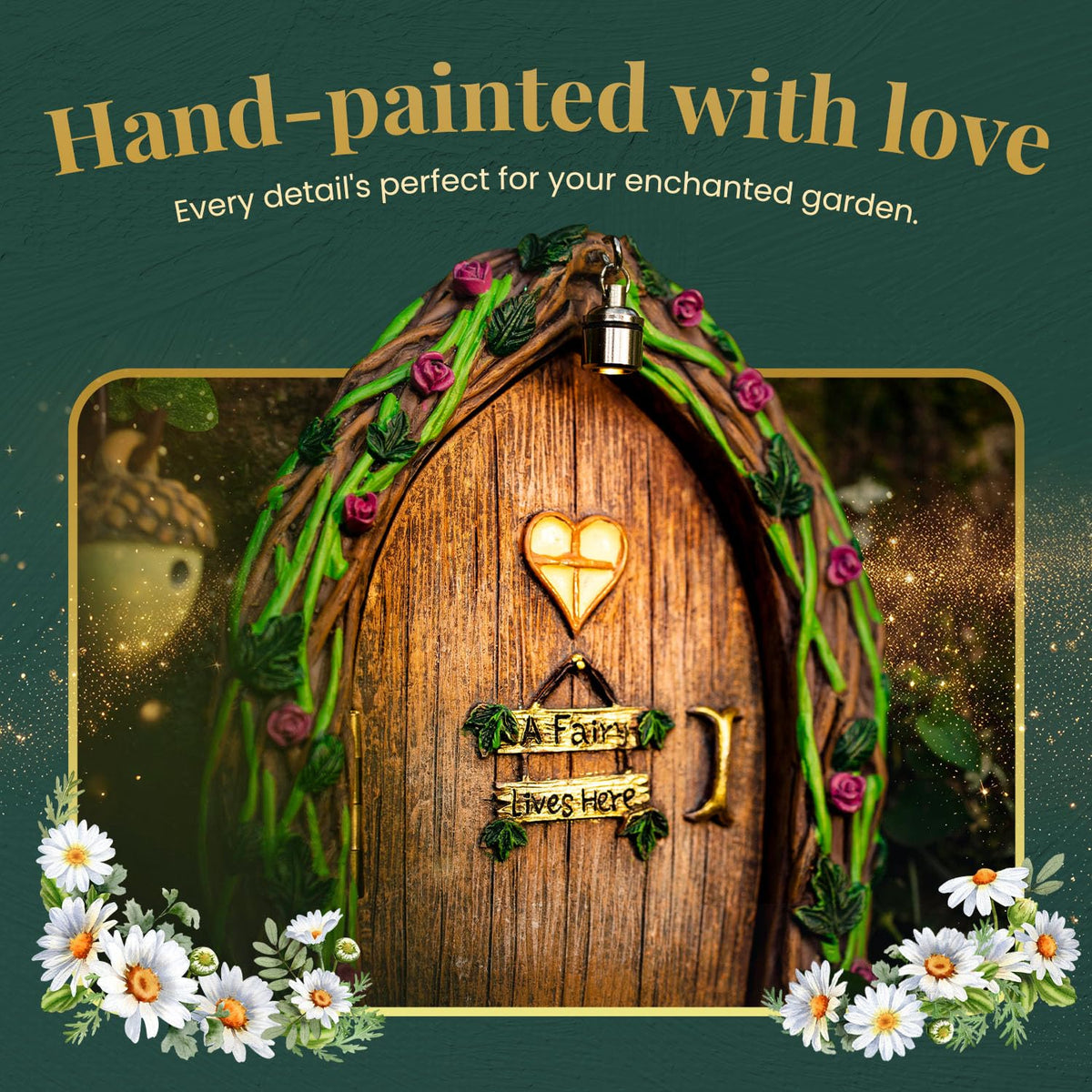Tree Poetry fairy window glow adds nighttime garden enchantment