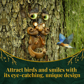 Tree Poetry old man tree art brown enhances yard character for outdoors or indoor display.