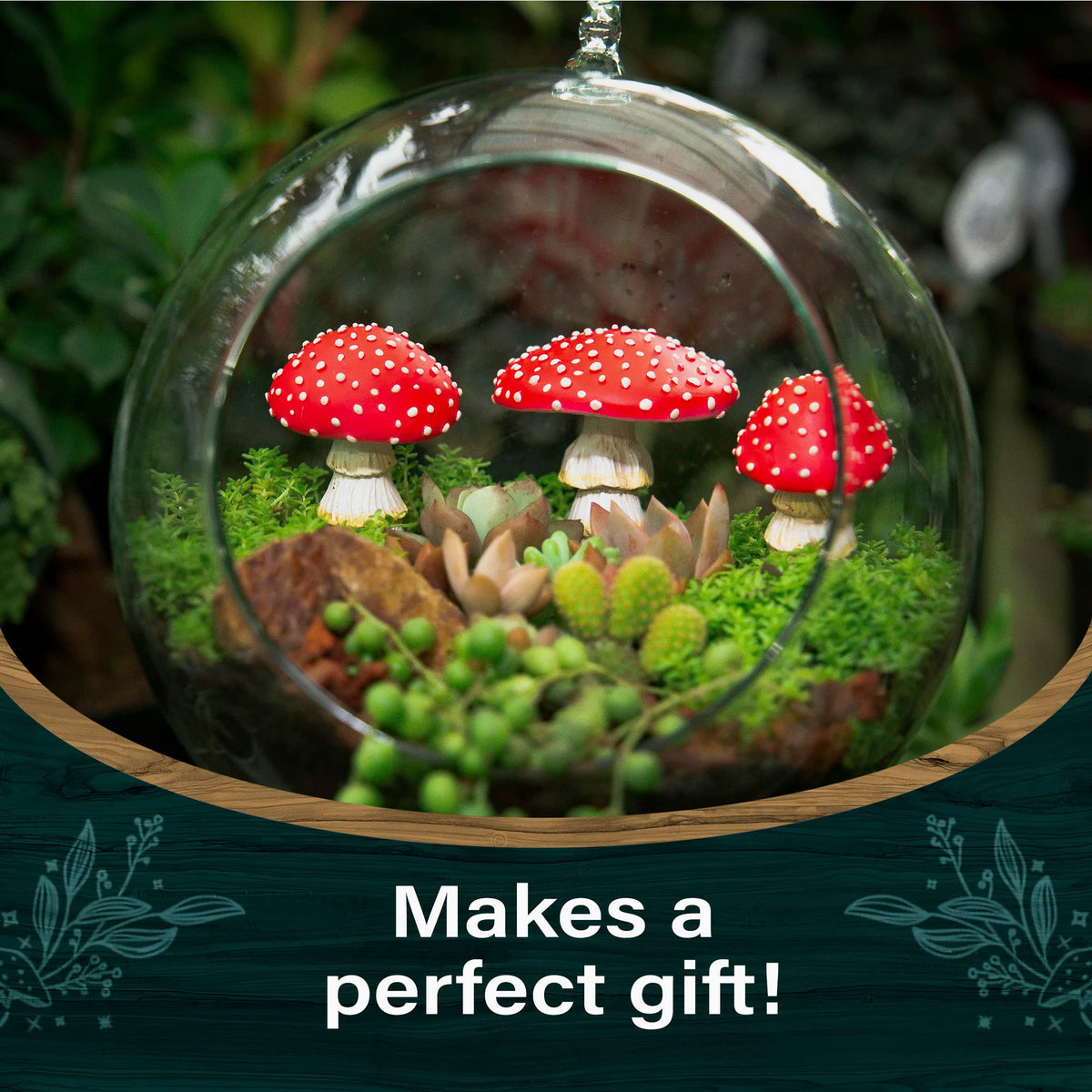 Tree Poetry weather-resistant polyresin mushrooms endure all seasons in your garden.