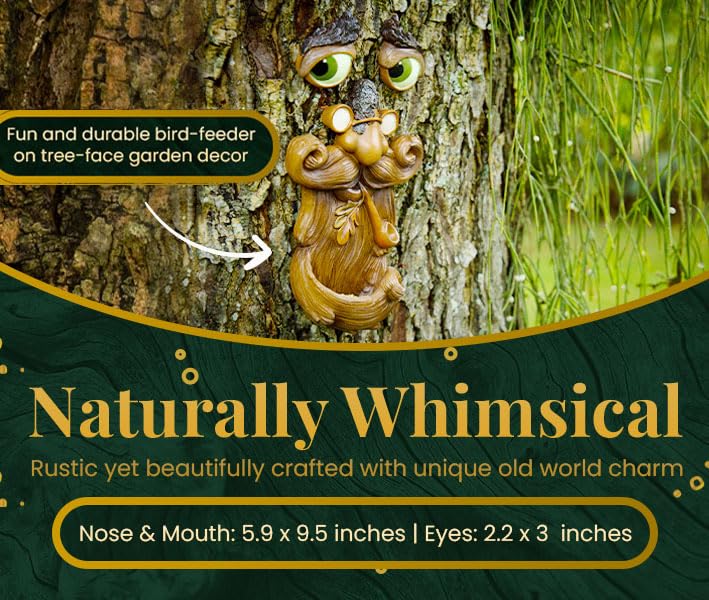 Tree Poetry weather-resistant tree face art stays vibrant across seasons.