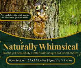 Tree Poetry weather-resistant tree face art stays vibrant across seasons.
