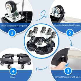 Heavy-duty capacity supports up to 500 lbs.