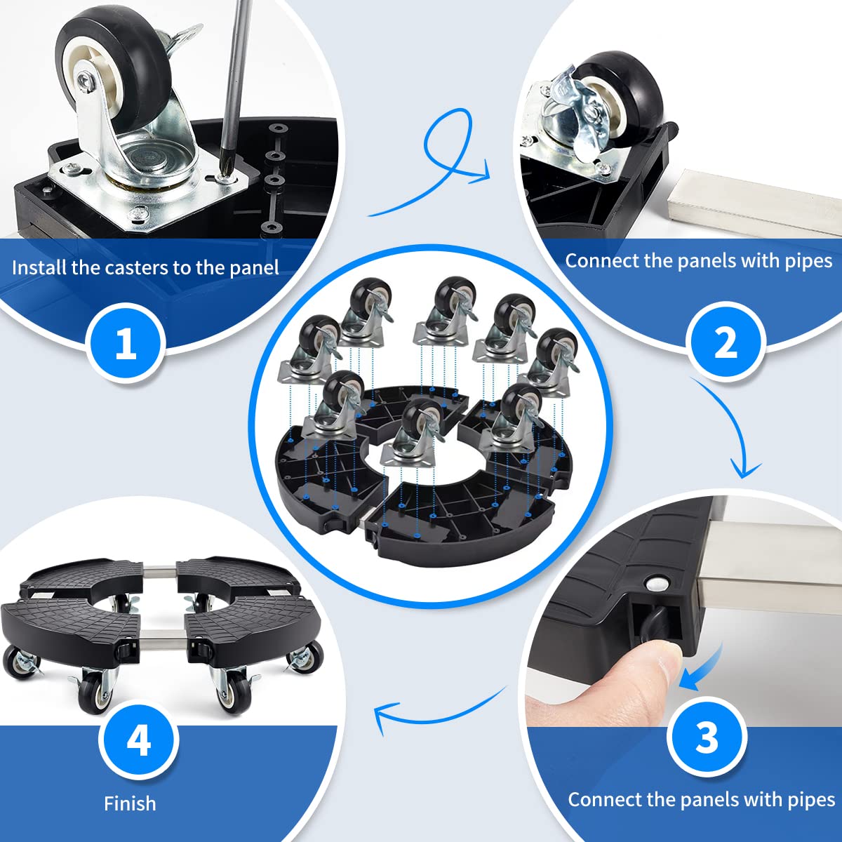 TreeGun rolling plant stand for indoor and outdoor use with versatile placement.