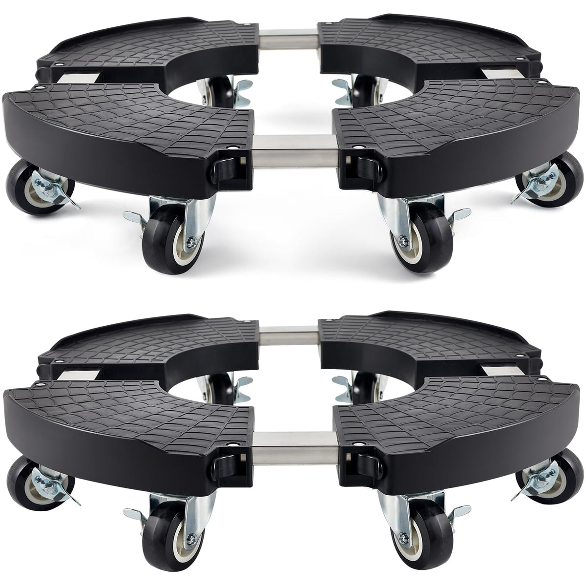TreeGun plant caddy with wheels enabling easy movement of large pots.