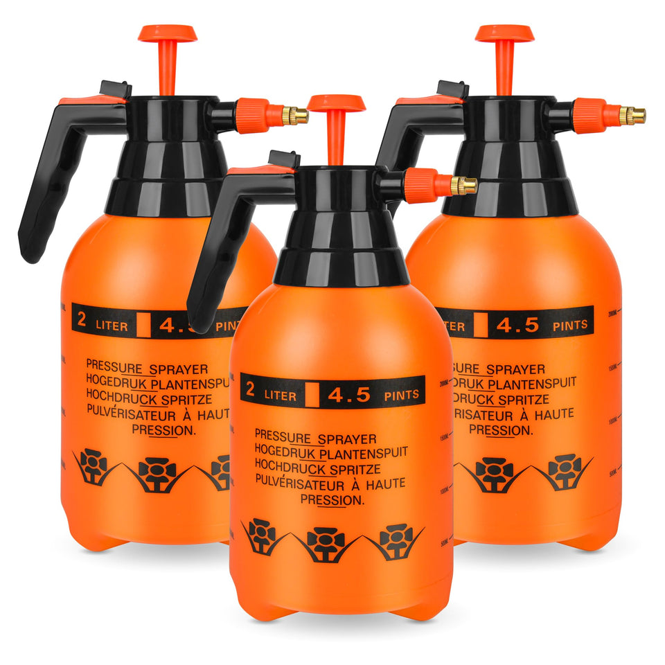 TREEHAC 3-pack pump sprayers with adjustable nozzle for versatile garden tasks