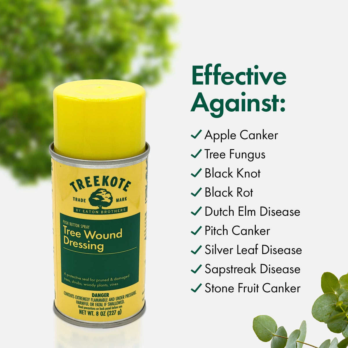 Made in USA label on Treekote reinforces quality and local production.