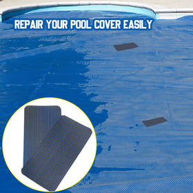 Treela blue pool patch kit in use on a cover