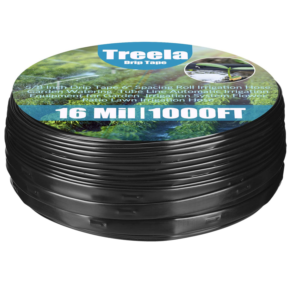 Treela drip tape 1000ft roll enabling uniform irrigation