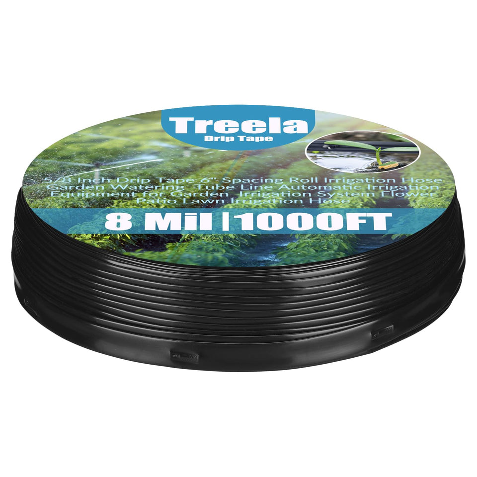 Treela drip tape roll 1000 ft with 6 inch spacing for uniform irrigation