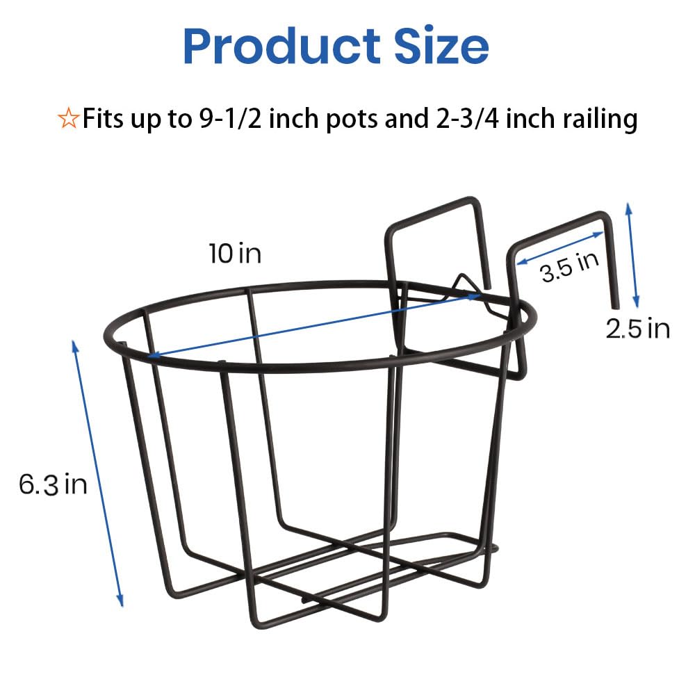 TreeLen railing planter close-up iron finish shows anti-rust coating and durability.