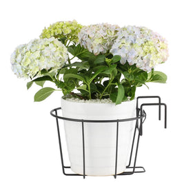 TreeLen 3Pack metal finish planters ideal for porch rails and decks.