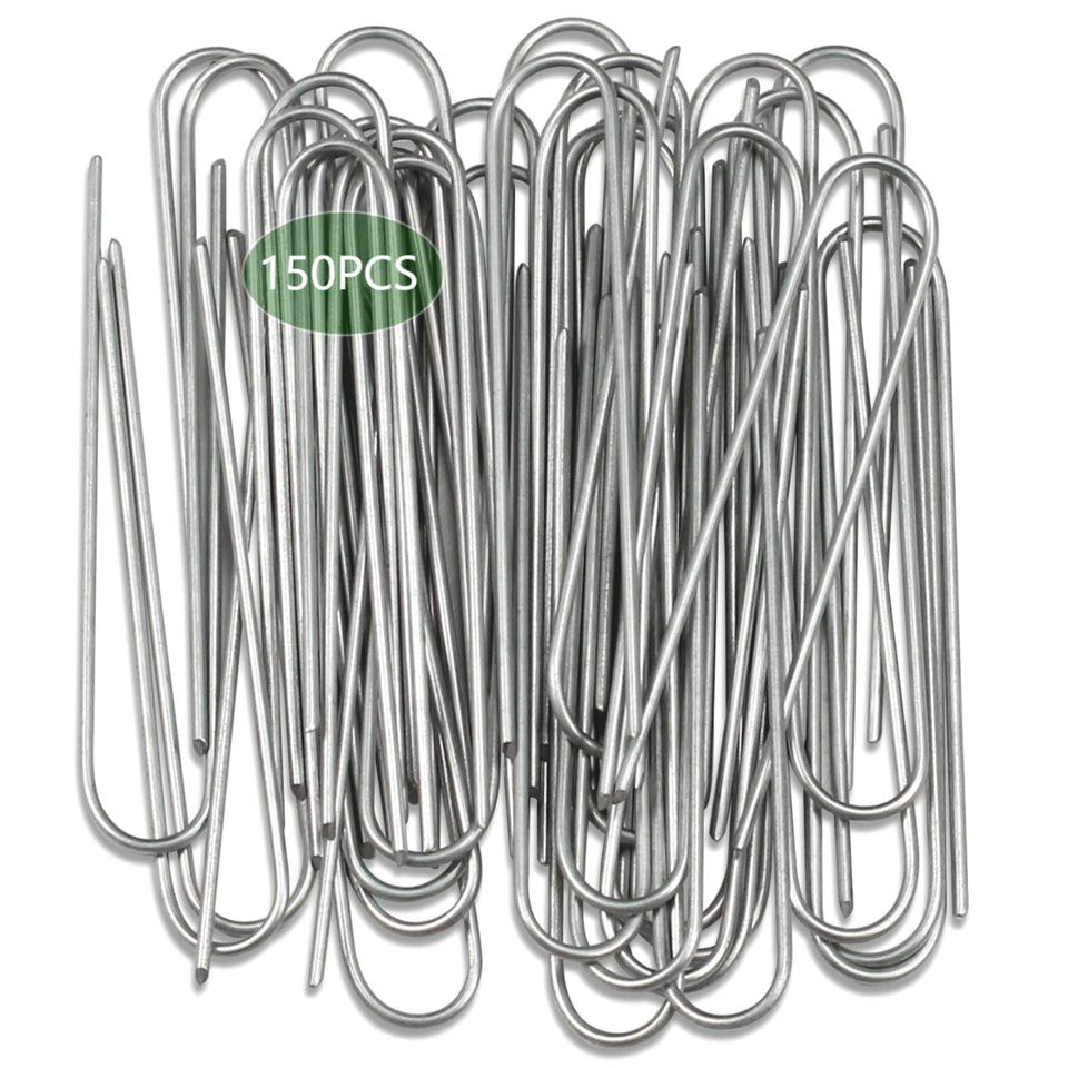 TreeLen landscape staples 6in in soil secure fabric and barriers effectively.