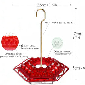 TREELYWOOD hummingbird feeder 30-port design supports multiple visitors