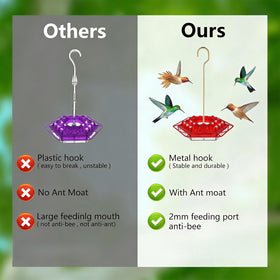 TREELYWOOD hummingbird feeder red color enhances garden viewing