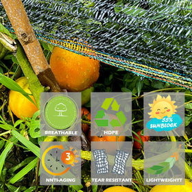 Close-up of Treevex shade cloth knit texture for durable garden protection