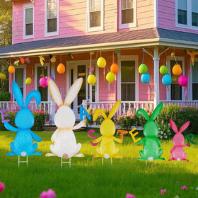 Treewoll Easter letters bunny-holding-s-t spells EASTER for a playful display.