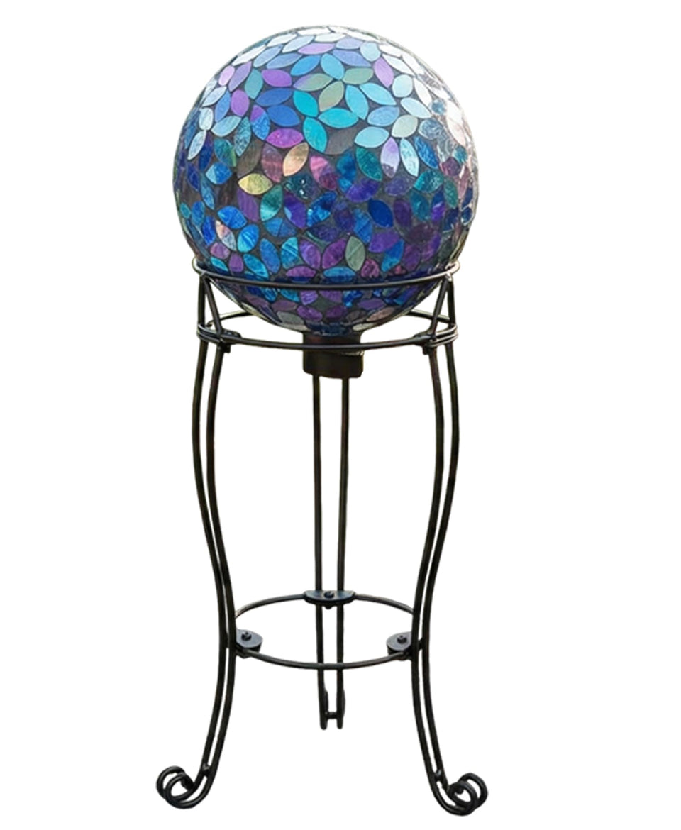TREEZITEK 19.5-inch gazing ball stand elevates your garden globe for display.