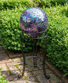 TREEZITEK easy-assembly stand for gazing balls, quick setup in minutes.