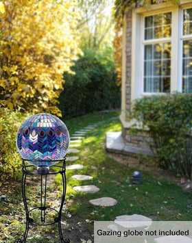 TREEZITEK multifunctional sphere holder doubles as birdbath or plant stand.