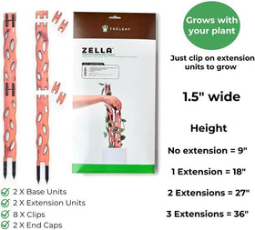Assembled Zella trellis supports climbing vines in compact interiors