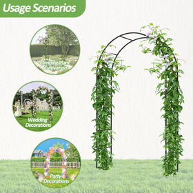 Trellume Garden Arch rust-proof coating withstands outdoor weather.