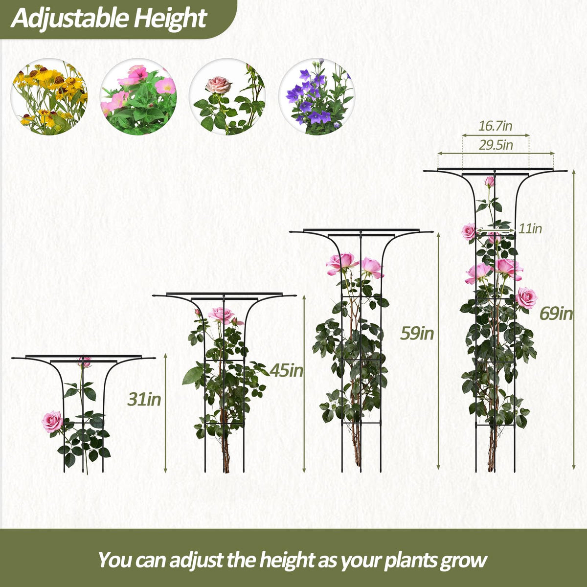 Trellume Trellis suitable for indoor and outdoor use with pots.