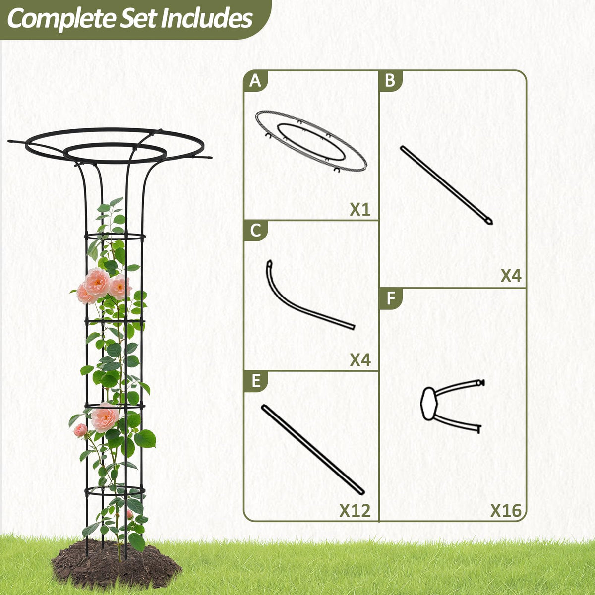 Trellume Trellis tool-free assembly for quick setup.