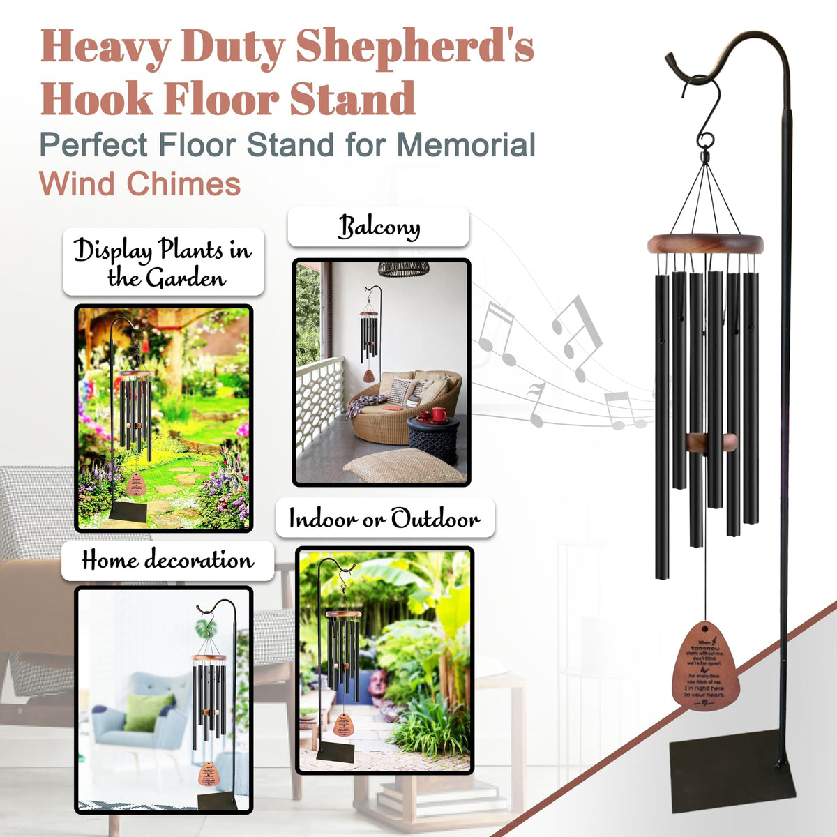 Trend Jockey wind chime CO 60 displaying hanging planters and lanterns.
