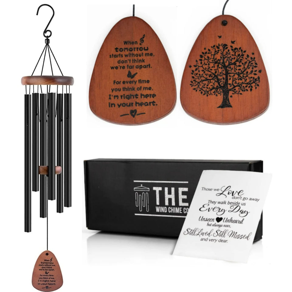 Trend Jockey Wind Chime CO with memorial card for remembrance at home