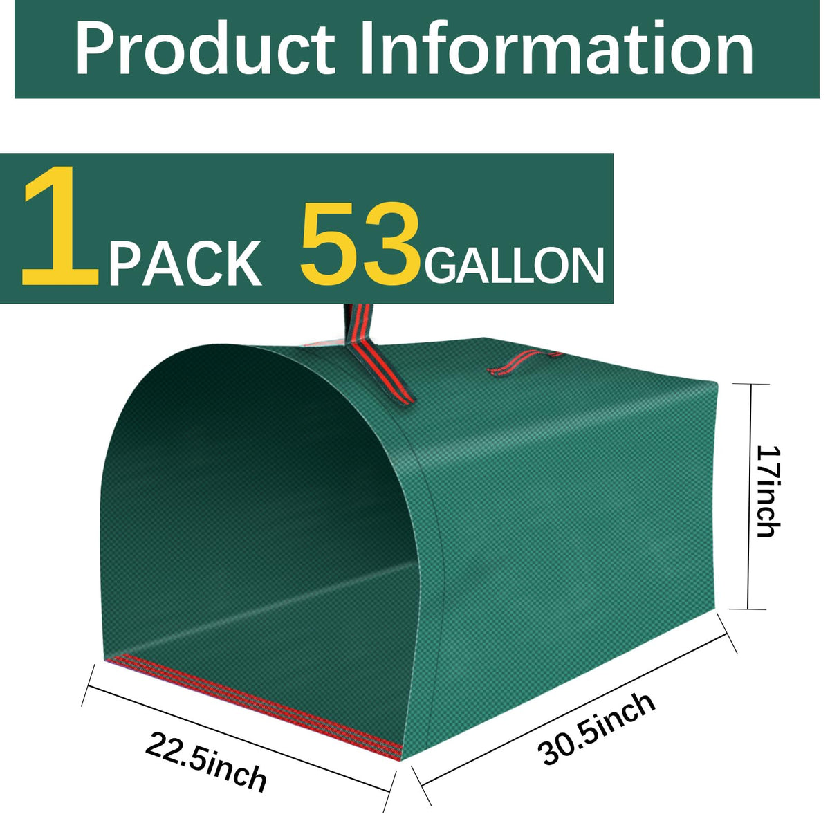 Trendara leaf bag with built-in ring stands upright for hands-free loading.