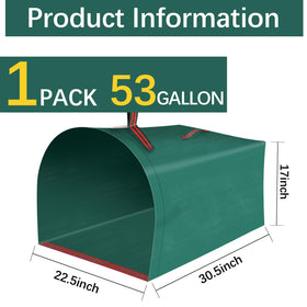 Trendara leaf bag with built-in ring stands upright for hands-free loading.