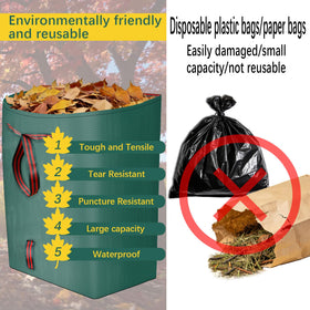 Trendara reusable garden bag folds flat for compact storage after use.
