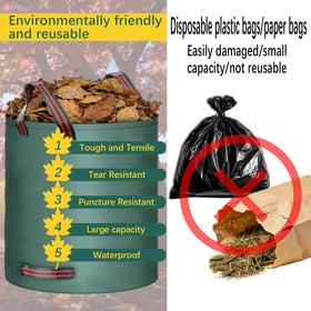 Trendara reusable garden bag with four reinforced handles for solo transport