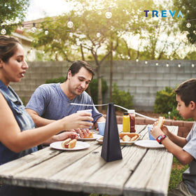 Treva 7-hour battery life powers extended outdoor use.