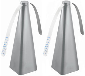 Treva Bug Fan with holographic blades deters insects during outdoor dining.
