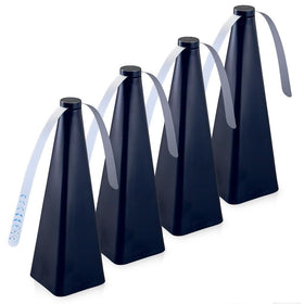 Treva Bug Deterrent Fan with holographic blades deters flying insects around outdoor dining.