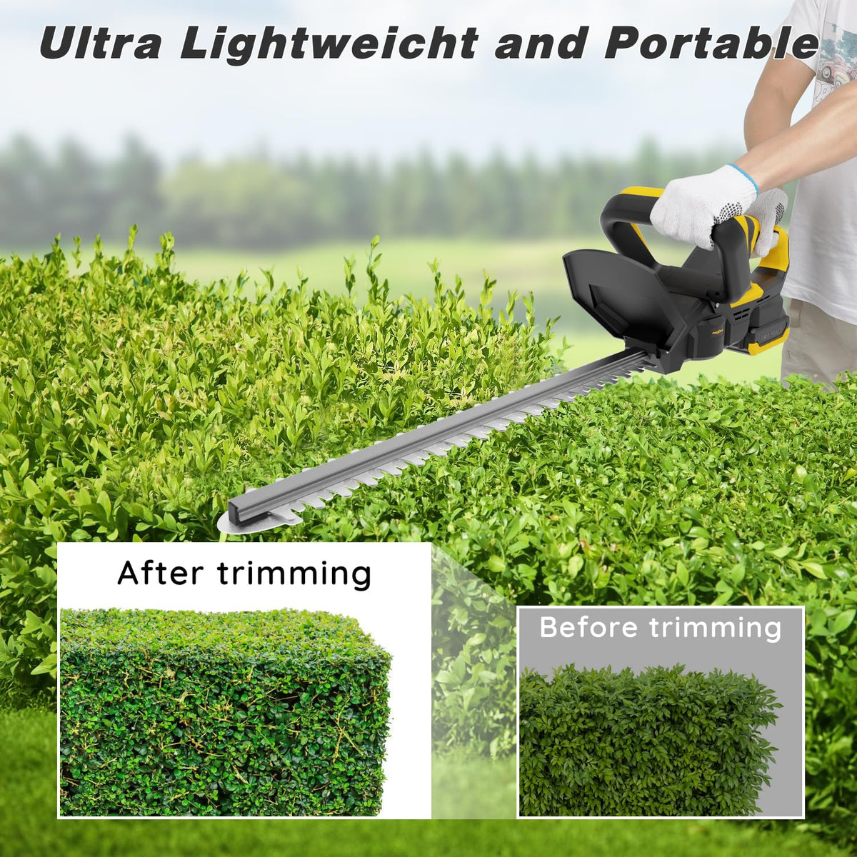 TREXEEN trimmer handles 3/5-inch branches for thicker hedges