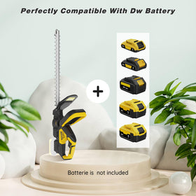 TREXEEN cordless hedge trimmer compatible with DW 20V batteries for flexibility